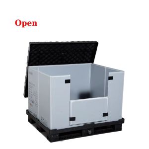 China Collapsible Plastic Pallet Heavy Duty Stackable Storage Fold Pallet Box on sale