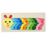 Montessori 3D Wooden Block Puzzle Toys Thicken Wood Jigsaw Early Learning