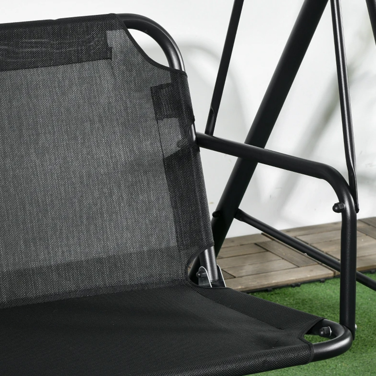 Waterproof Canopy Outdoor Patio Swing Chair Sets for 3 People in Modern Farmhouse Style