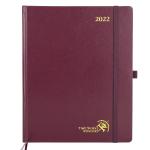 Large Hardback Student Weekly Planner 2023 Bordeaux Leatherette