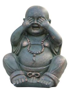China Fiber And Resin Lucky Laughing Indoor Buddha for Indoor Outdoor Winter Decorations factory