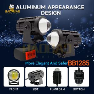 China 2pcs White Yellow Dual Color Aluminum Mini Driving Fog Light Available For Motorcycle factory