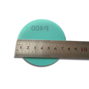 China 75mm 3 Inch Green Aluminum Oxide Hook And Loop Diamond Polishing Pads factory