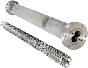 China Counter Rotating Parallel Twin Screw Barrel Customized factory