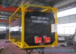 ISO Frame Liquid Bitumen Storage Tanks Asphalt Tanker Trailer 20 Foot Shipping