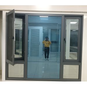 Anodized Finished Powder Coated Aluminum Swing Window Customized Inward Casement