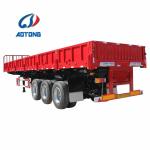 Suspension leaf springs steel sidewall side tipping flatbed trailers with side