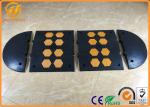 Heavy Duty Traffic Car Parking Stopper Rubber Yellow and Black 500 * 600 * 50 mm