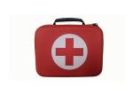 First Aid Custom EVA Case Red Waterproof Smooth PU Fabric 220*170*68 MM with