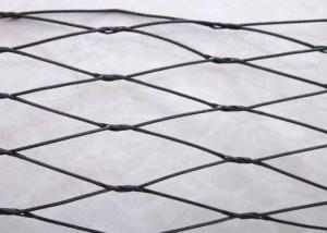 China Woven 1.2mm Stainless Rope Mesh Black Oxide Bird Aviary Enclosure 316 For Zoo factory