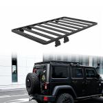 Jeep Wrangler JK 2 Door Roof Rack Silver Black Rooftop Cargo Luggage Carrier