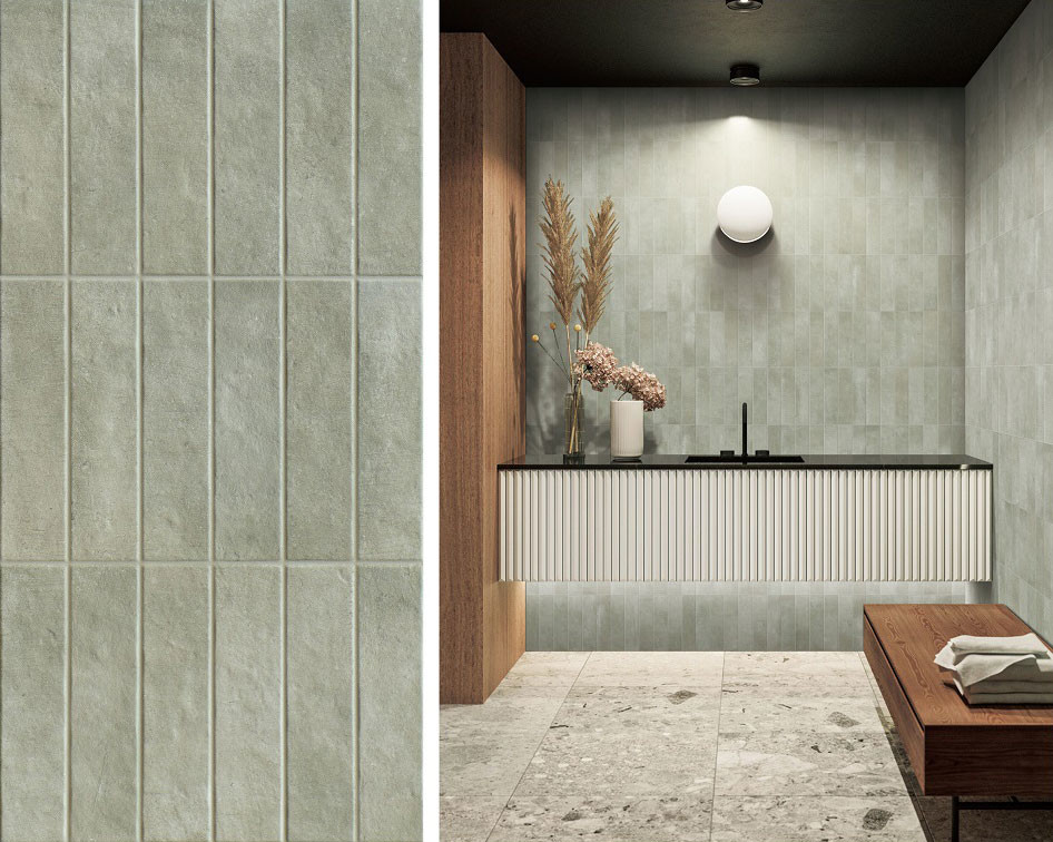 Light Green Modern Tiles And 16"X32" Retro Ceramic Wall Tiles For Dining Room And Living Room