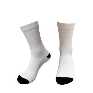 China White Blank Polyester Sublimation Socks For Customized Photos Printing factory