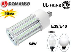 China 54W 8100Lm 6000K Waterproof E40 LED Corn Light For Enclosed Fixture , AC100-300V factory