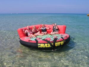 China Crazy Ufo Towable Inflatables / Adults And Child Inflatable Water Sport Games factory