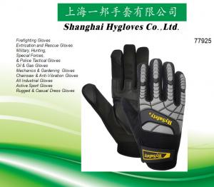 China Anti Impact Sports Mechanics Wear Gloves TPR Knuckle Protection For Heavy Duty Work on sale