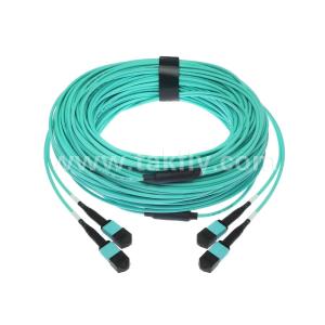 China 24 Cores MTP Trunk Cable Fiber Optic Jumper for Data Center FTTX PVC Customizable factory