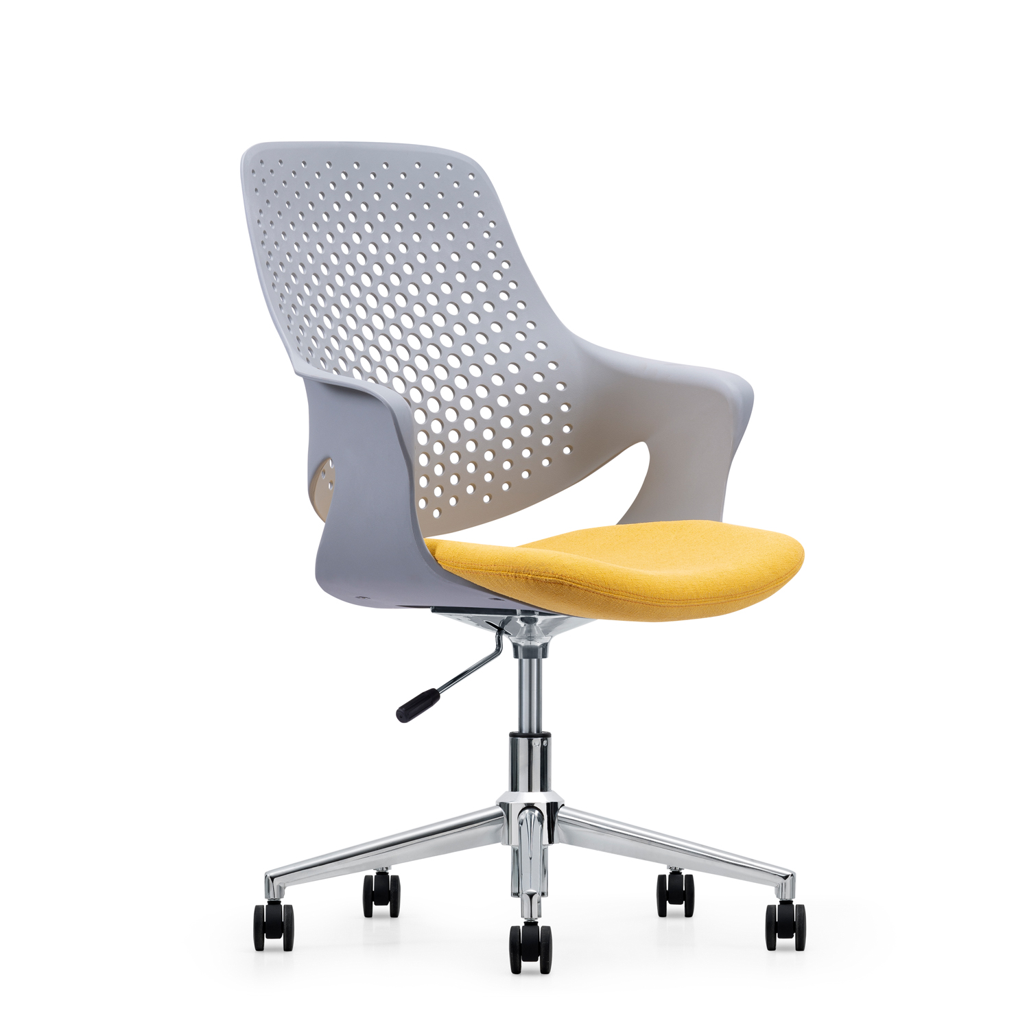 Folded Office Sitting Chairs Modern White Plastic Office Chair Gray Plastic Movable