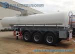 Transport Sulfuric Acid 30000L Oil Tank Trailer 3 Axle With Cylinder Shaped