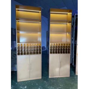Customized Stainless Steel Wine Cabinet Adjustable Height Commercial Wine