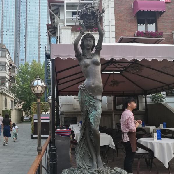 Outdoor garden beautiful grace girl bronze sculpture ,customized bronze statues,