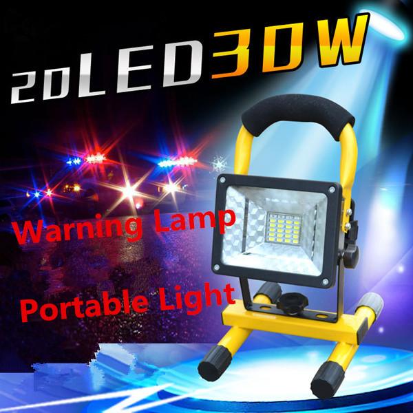 Rechargeable 24LED White&Blue&Red Emergency Portable Searching Spotlight Camping