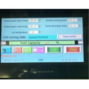 Industrial Water Cooled Glycol Cooling System 75HP
