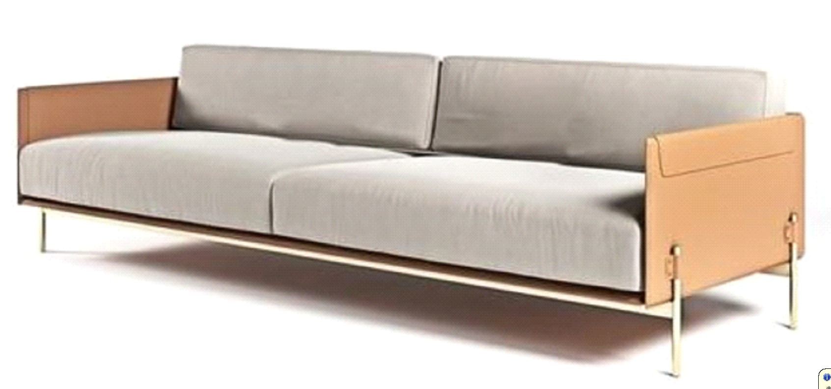 Waterproof Hotel Lobby Furnitures double Sofa Modern Settee Sofa 1800*900*790mm