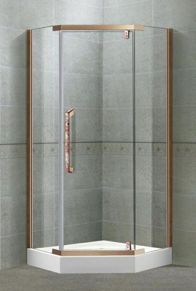 Self - Cleaning Tempered Glass Shower Doors Pivot With Stainless Steel Profiles