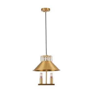 China Home Deco Copper Transparent E14 G4 Crystal Pendant Light D300xH340 factory