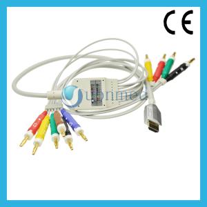 China HDMI One piece 10 lead EKG Cable with lead wires factory