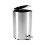 Household Indoor Trash Can Stainless Steel Pedal Dust Bin Trash Can With Plastic