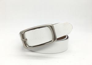 China Garment Accessory White 125cm Lady Genuine Leather Belts factory