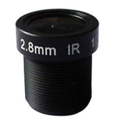 3.0 Megapixel Camera Lens 2.8mm 140 Degree 1/2.7'' inch, M12 mount, F2.6, small