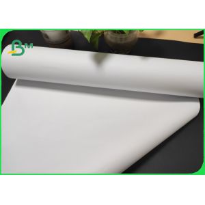 20lb Plotter White Paper Roll 50m 2 Inch Core Uncoated Inkjet Bond
