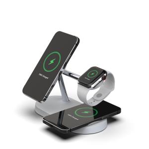 China Magnetic 5 In 1 15W Qi Wireless Charging Stand factory