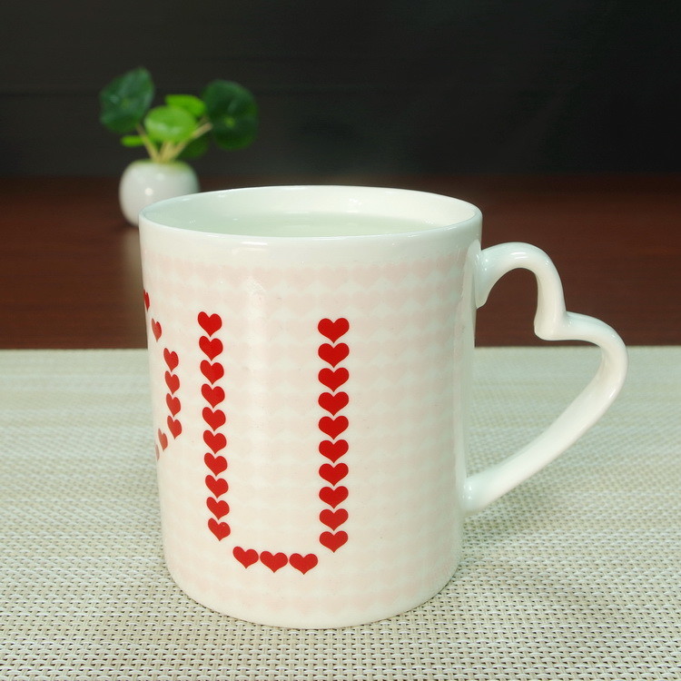 Unique Square 300 Ml Eco Friendly Mugs With Spoon / Lid , Height: 9.5cm
