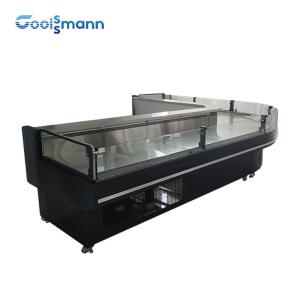 China Fan Cooling Meat Display Freezer Cooler Butchery Counter Fridge 180L factory