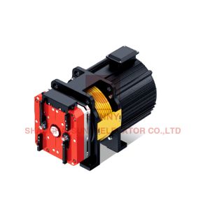 China F Class IP41 Gearless Traction Machine With 24 Poles DC110v Brake Vol 2x1.5A Brake Current factory
