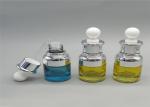 Clear Round Glass Oil Dropper , 5ml Dropper Bottle For Foundation Cream