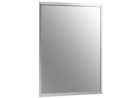 White Framed Bathroom Mirror / Decorative Bathroom Wall Mirrors Punch Free