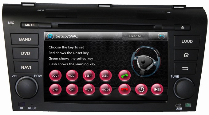 Ouchuangbo Auto Radio Stereo DVD Player for Mazda 3 2004-2009 USB iPod GPS Navi System OCB-7003A