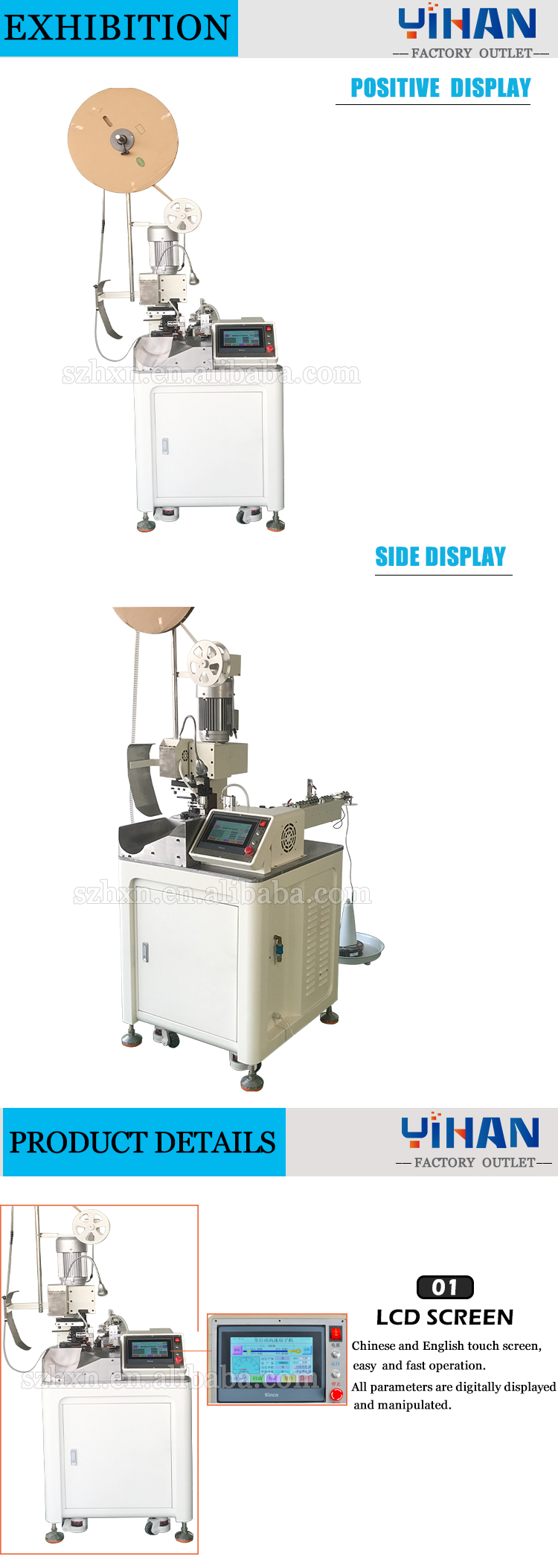 Stripping Crimping Machine for Electronic Connector Cable Stripping length 0.1mm-10mm