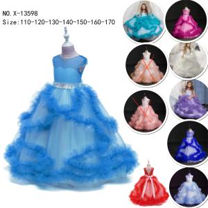 China girl's princess dress evening dress wear party dress ready goods ready to ship stock 70 factory