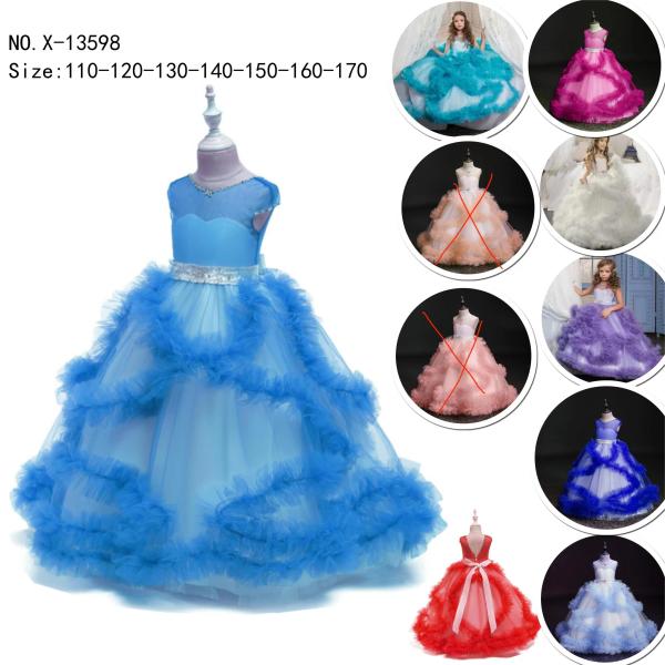 girl's princess dress evening dress wear party dress ready goods ready to ship