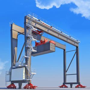 China Electrical Lifting Mechanism 55 Ton RTG Gantry Crane With Rubber Tyre factory