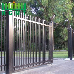 China Garden Decorative 2530mm Metal Tubular Fencing Black Security Wrought factory