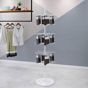 LH Rotating Display Rack , Spinning Display Racks Countertop With Hook