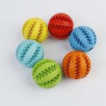 Orange Pet Treat Dispensing Ball Solid Rubber Pet Ball Natural Rubber Dog Chew