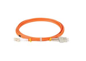 China Multimode LC to SC Duplex 3 Meters Fiber Optic Cable LSZH 50/125 factory